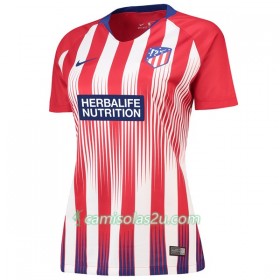 Camisolas de Futebol Atlético Madrid Mulher Equipamento Principal 2018/19 Manga Curta